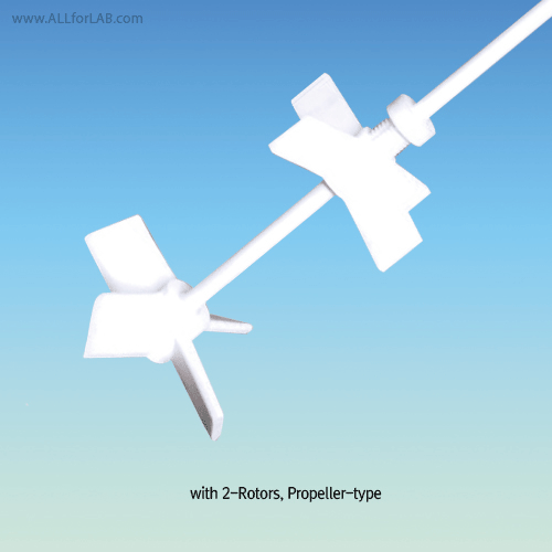 SciLab® Premium PTFE Stirring Shaft, with Stainless-steel Insert, for Overhead Stirrers, Rod Φ8~14×L500~1100mm<br>Ideal for PURE Working & Universal-use of Wide-range Speed & Viscosity, Chemically Inert, -200℃+280℃-stable, PTFE 교반봉/임펠러