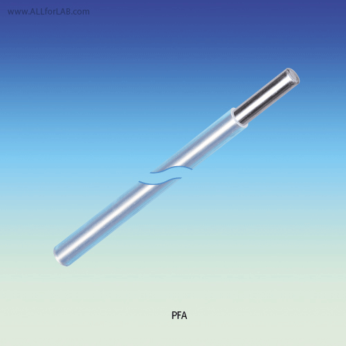 Glass & PFA (Stainless-steel Insert) PLAIN Shaft<br>For Exchangeable Rotor, 글라스 및 스텐심 PFA봉