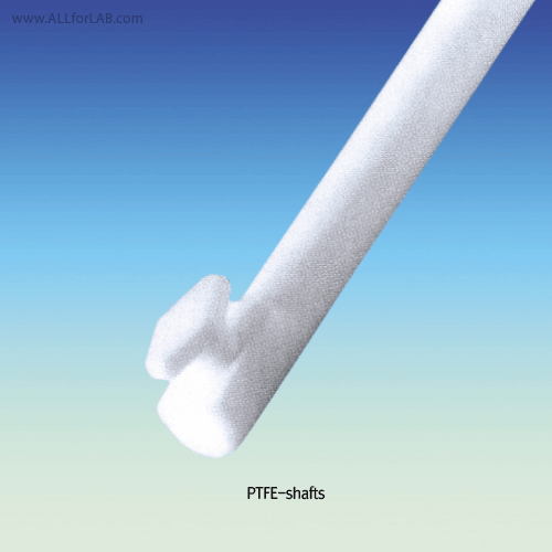GLASS and PTFE/Steel Cored Shaft and PTFE Blade, Exchangeable<br>Ideal for 24/- & 34/-Joint (Narrow) Necks, 교체형 글라스 & PTFE 교반봉과 임펠러