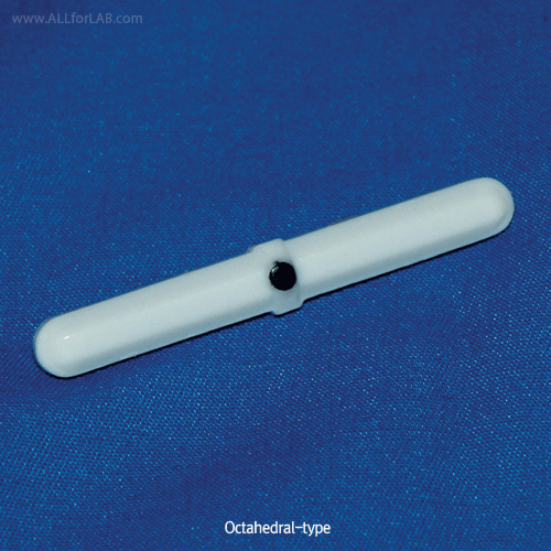 Cowie® TurboTM PTFE Extra Power Stirrer Bar with Carbon Black Spot, Rare Earth-type, L8~70mm<br>Excellent for Chemical and Corrosion resistance, -200℃+280℃, <UK-Made> SmCo(Samarium-Cobalt) 초강력 마그네틱바<br>