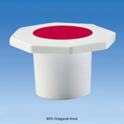 VITLAB® DIN Joint PP Stopper, Autoclavable, 10/19~60/46<br>With Red Core, Autoclavable, 0℃~125/140℃ Stable, <Germany-Made> PP 조인트 스토퍼