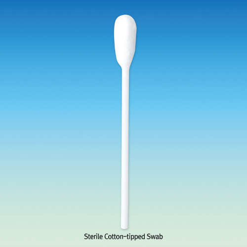 25mm Sterile Cotton-tipped Swab, with White Flexible PP Stick, L100mm, Medicaluse<br>Ideal for Medical Application, Sterile Package, Disposable, 멸균면봉, 외상 치료용