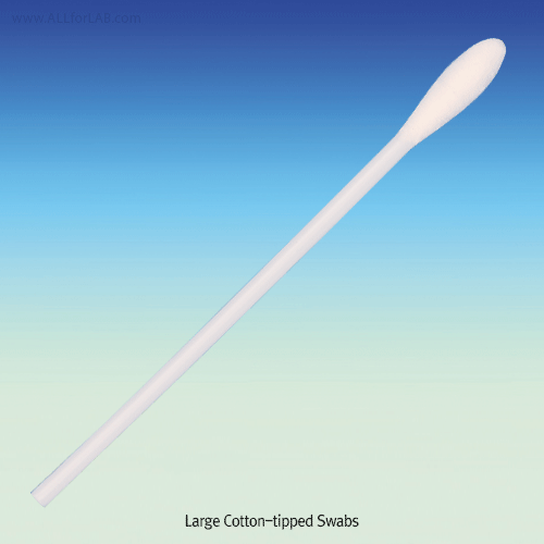 Large Cotton-tipped Swab, for Multi-use, Φ10×L20mm Cotton Tip·Single<br>With PP-Handle, L100mm, Autoclavable, 대형 다용도 면봉