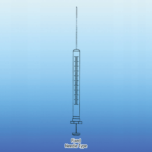 SGE® Gas Tight Micro Syringe, Fixed Needle·Removable Needle·Fixed Luer Lock-type, 10~500㎕ & 1~100㎖<br>Made of Borosilicate Glass, 가스 타이트 시린지
