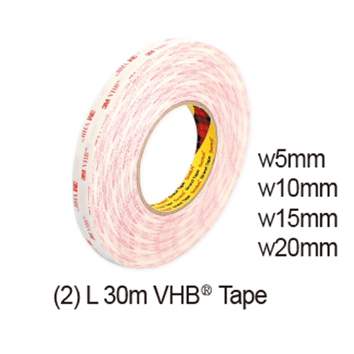 3M® VHB® “4×Strong” Foam Double Sided Tape, Clear & White, “5140”·“4910”·“4920”<br>For Home & Industry, Use instead of Nail or Rivet welding, VHB 4배 강력 폼 양면테이프, 리벳 용접 강도