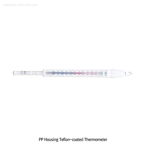 Alla® PP Housing Teflon-coated Thermometer, for Freezer & Baking, Mercury Free<br>With Sterilizable PP Housing, L350mm, -50℃+120℃(1℃), <France-Made> 테프론 코팅 PP 하우징 온도계