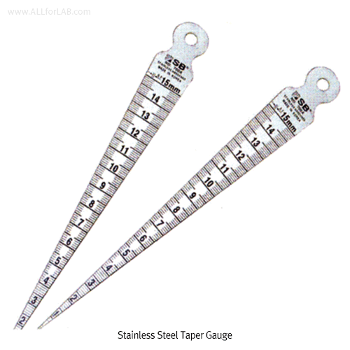 SB® Stainless-steel Taper Gauge, 1~45mm<br>Made of Stainless-steel 420J Heat Treated Iron, 테퍼 게이지