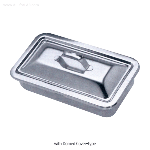 Stainless-steel Tray, Rectangular-type, with Lid & Handle<br>High Quality, <Korea-Made> 스테인레스 4각 트레이