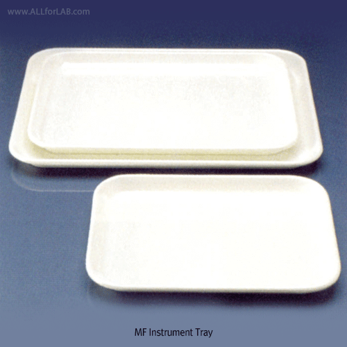 VITLAB® MF White Practical Tray, Microwaveable, 17mm-height<br>Ideal for Foodstuff·Instrument·Sensitive Utensils, <Germany-Made> 실용성 멜라민 트레이, 백색