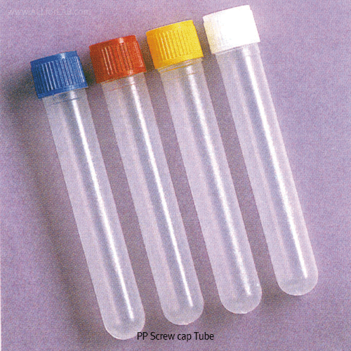 Kartell® PP 15㎖ Multiuse Screwcap Tube, Sterile or Non-sterile Type, RCF 400xg<br>Muti-use for Test·Centrifuge·Culture, -10℃+125/140℃, <Germany-Made> PP 다용도 스크류캡 원심관