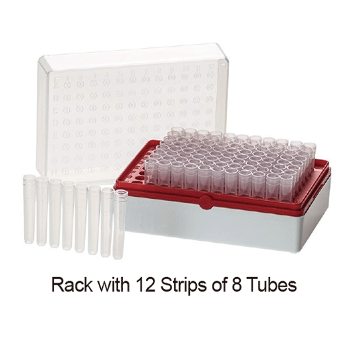 Simport® BioTubeTM 96-Place Rack & Tube Set, PP, with 96 Individual Tubes or 12 Strips of 8 Tubes, Sterile or Non-sterile<br>With Removable Grid Plate, Minimizing Liquid Retention, -190℃+121℃, BioTubeTM 96 바이오랙 & 튜브 세트