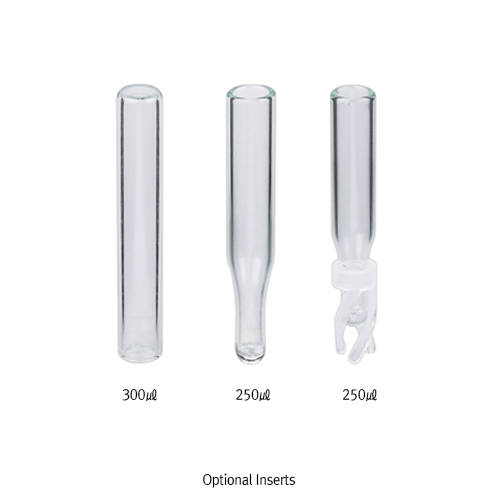 SciLab® 9-425 Screwtop 2㎖/Φ12×32 Autosampler Vial “Pack-Set”, Large Opening, with Blue PP Cap & Pre-Slit Septa<br>Clear & Amber, for Chromatography, Boro-glass 5.1, 2㎖ 스크류탑 오토샘플러 바이알세트, 12×32