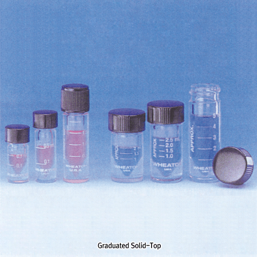 Wheaton® 0.1~10㎖ Multi-use “V”-Vials with Crimp-top & Screw-top, ASTM·USP·ISO<br>Ideal for Small-scale Test, <USA-Made> 다용도 V-바이알
