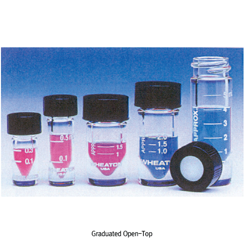 Wheaton® 0.1~10㎖ Multi-use “V”-Vials with Crimp-top & Screw-top, ASTM·USP·ISO<br>Ideal for Small-scale Test, <USA-Made> 다용도 V-바이알