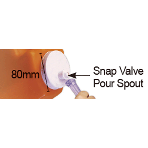 Simport® URISAFE® 24-hr Urine Container, HDPE, with Snap Valve Pour Spout, Graduated, 3 & 4Lit<br>Chemical Resistant, Ease of Patient Use, Neck ID 80mm, Leakproof, Dripless Pouring, <Canada-Made> 대용량 소변통