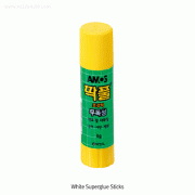 Amos® White Superglue Stick, Safe, Non-toxic, Washable, 8g~35g Ideal for Paper·Photos·Fabric, Fast Strong Bonding, 강력한 딱풀