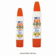 Amos® White Craft Glue, High Quality Liquid Glue, Washable, Odorless, 36·74·120g Ideal for Wood·Fabric·Craft Paper, Dry Clear, 목공용 접착제