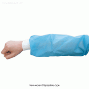 Disposable Arm Cover, Non-woven, Free size, Blue, Length 300mm<br>With Wrist-Band, 일회용 부직포 팔토시