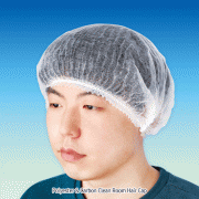 AnySafeTM Antistatic Clean Room Hair Cap, Polyester & Carbon, Disposable<br>Class 1000, 크린룸 일회용 캡, 정전기 방지
