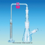 Arsine Generator 100㎖ Complete-set, with ASTM & DIN Joints<br>With 24/40 Flask·Cylinder·Clamp, 비화수소 발생장치, “환경시험법기준”에 준함