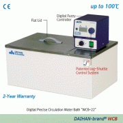DAIHAN® Digital Precise Internal Circulation Water Bath “WCB”, 6·11·22 Lit, with Certi. & Traceability<br>With Stainless-steel Flat Lid, Powerful Circulation Pump, up to 100℃, ±0.1℃, 5 Lit/min, 정밀 항온 순환 수조