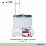 SciLab® Integrated Thermostatic Magnetic Stirring Bath “MBWCL”, up to 200℃, 0~2,000rpm, 4 & 6.5Lit<br>With PID Controller, Digital Display, Stainless-steel Heater, can be used for Oil-/Water-Bath, 다목적 자력교반 항온 수조
