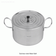 0.9~3Lit Stainless-steel Water Bath, with Separable Multi Ring Lid Set & Handle<br>For Indirect-heating, Rustfree, Stainless-steel 18/10, 다단링 뚜껑식 스텐 워터 배스