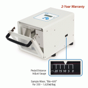 DAIHAN® Bag/Sample Mixer “BLE-400”, Lab Stomacher, Digital Controller, Low Noise, for 330~1,620㎖ Bags<br>Max 400㎖ Blending Capacity, Adjustable Pedal Distance, 10 Level Speed Adjustment, 무균 시료 분쇄기, 미생물 실험 전처리