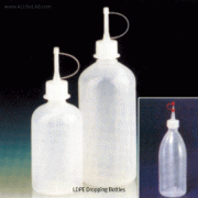 VITLAB® 10~1,000㎖ LDPE Dispensing/Dropping Bottle<br>With Screwcap & Dispensing Tip-cap, -50℃+80/90℃ Stable, LDPE 분주/드로핑 바틀