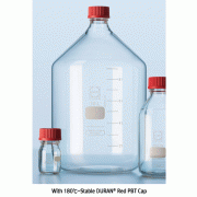 DURAN® Premium “Leak-Proof” Lab Bottle with 3mm-thick PTFE/Silicone Septa-Sealed Cap, 10~20,000㎖<br>Ideal for Chemical Resist & Durability, Boro-glass 3.3, with DIN GL25~45 Screw & Graduation, Autoclavable, “리크프루프” 랩바틀, 내약품용에 최적