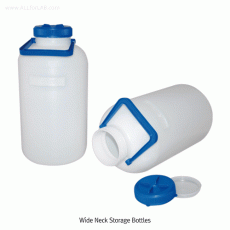 Kartell® 5 & 10Lit HDPE Wide-neck Storage Bottle, with Heavy Wall & Handle<br>Can be used for Ball-mil Pot, -50℃+105/120℃, <Italy-Made> HDPE 광구, 스토리지 바틀