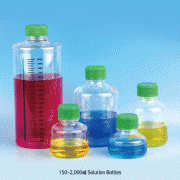 Biofil® PS Sterile Clean Solution Bottle, Ideal for Storage, Engraved or Silk-print Graduated, 150~2,000㎖<br>With Heavy-wall & Screwcap, Individual Sterile Package, GL45 Screw Tread, -20℃+50℃, 멸균 솔루션 바틀, 개별멸균포장