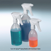 Burkle® Turn-N-SprayTM 250~1,000㎖ LDPE Spray Bottle with Overhead Valve,<br>With Nozzle Dia.Φ0.6mm, <Germany-Made> 턴앤스프레이TM, 어떤위치(거꾸로)로도 분주 가능