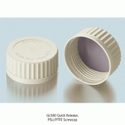 DURAN® GLS80 Quick Release PSU/PTFE Screwcap & Pouring Ring<br>Heat/Chemical Proof, with PTFE Coated inner Seal, -45℃+180℃, 내열/내화학 PSU 캡