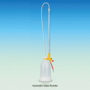 “witeg” Schilling® Automatic Glass Burette, Class B, 10~50㎖<br>With PE Bottle 500 or 1,000㎖ and Stable Base, 쉬링® 자동뷰렛
