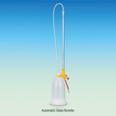 “witeg” Schilling® Automatic Glass Burette, Class B, 10~50㎖<br>With PE Bottle 500 or 1,000㎖ and Stable Base, 쉬링® 자동뷰렛