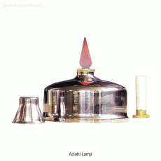 SciLab® Stainless-steel Alcohol Lamp, Polished 304 Stainless-steel Body, 200 & 700㎖<br>Ideal for Lab·University·Industry, with Cover & Wick, Korean Traditional Paper Wick, 알코올램프