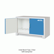 DAIHAN® Premium Acids/Corrosives Safety Cabinet “SCC”, Compliance with EN14727 EU Standard, 124~836Lit.<br>Powder Coated Steel with Safety Melamine Coated Anti-Corrosive Plywood Interior, Spill-Proof PP Tray, Self Closing Door & Locking Type<br>Ideal for 