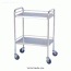 Stainless-steel Dressing Cart, with handle & Guard Rails<br>For Lab·Medical·Industrial, 핸들 타입 다용도 2단 카트