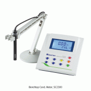 Suntex® Benchtop Conductivity Meter-set “SC2300”, Conductivity·Resistance·Salinity·TDS·Temp<br>Including Conductivity Cell, Backlight LCD Display, Auto-test, Data Logging, 다기능 탁상용 전도도 미터 세트