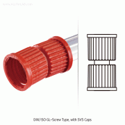 DURAN® GL14~32 Screw Thread Coupling, with Double-ended Red PBT Screwcaps & Integral Silicone(VMQ) Seal<br>Ideal for Safety Flexible Connection, DIN/ISO, Up to 180℃, <Germany-Made> GL 안전(유연성) 스크류 연결 어댑터