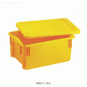 National® HDPE Universal Rectangular Container, Stackable, 24·52·60 Lit<br>Made of HDPE 105/120℃, Optional Lid, 만능형 직4각 컨테이너