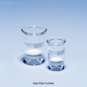Pyrex® Premium Glass Filter Crucible, Gooch, 4~160㎛, 10~60㎖<br>Ideal for Ignition Up-to 450℃, Boro-glass 3.3, 글라스 필터 크루시블