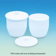 PTFE Crucible, with Cover, Crystallizing Dish, -200℃+260℃, 20~250㎖<br>Excellent for Chemical and Corrosion Resistance, Normal-grade, PTFE 도가니