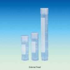 CryoTainTM 1.2~5㎖ Sterile Graduated Cryogenic Vial, PP, External & Internal Thread<br>With Silicone-ring Seal & White Marking Area, -196℃+121℃, 눈금부 멸균 냉동 바이알
