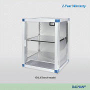 DAIHAN® 164·207·320·640·604Lit Gas Exchangeable PMMA Desiccator, 1 & 4 Room<br>With Digital Thermo-Hygrometer·Gas Valve·Stainless-steel Shelf, 가스치환 데시케이터
