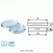 DURAN® DUROPLAN® Heavy-duty Boro-glass Petri Dish, USP, Φ60~Φ150 mm<br>Autoclavable, Boro-glass 3.3, DIN, 고품질 컬처 디쉬
