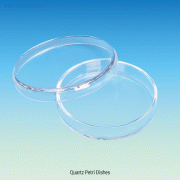 Quartz Petri Dish, with Lid, without Venting Ribs, Φ60~Φ120 mm<br>Up to 1250℃, without Graduation, Softening Point 1680℃, 석영 페트리디쉬