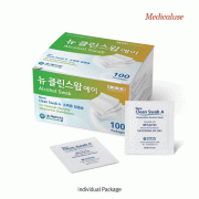 MediTop® Disposable Ethanol Swab, for Skin Disinfection, 30×30 & 40×40mm, Medicaluse<br>Sterile or Non-sterile, with 78.85% Ethyl Alcohol, 일회용 에탄올 스왑, 멸균/비멸균 소독솜