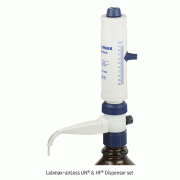 “witeg” Labmax airless & Labmax airless HF Dispensers set, with Automatic Air-purging, Fully Autoclavable, 0.25~100㎖<br>With PTFE-cylinder·Glass-or PTFE-Piston·FEP-Ejection Channel·Safety-Lock·Precise Screw-controller·GL-Screw Adapter Set<br>Ideal for (1)